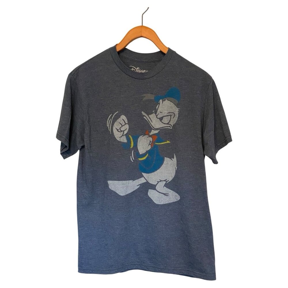Disney Donald Duck Gray S/S T-Shirt Men's M Cotton Blend